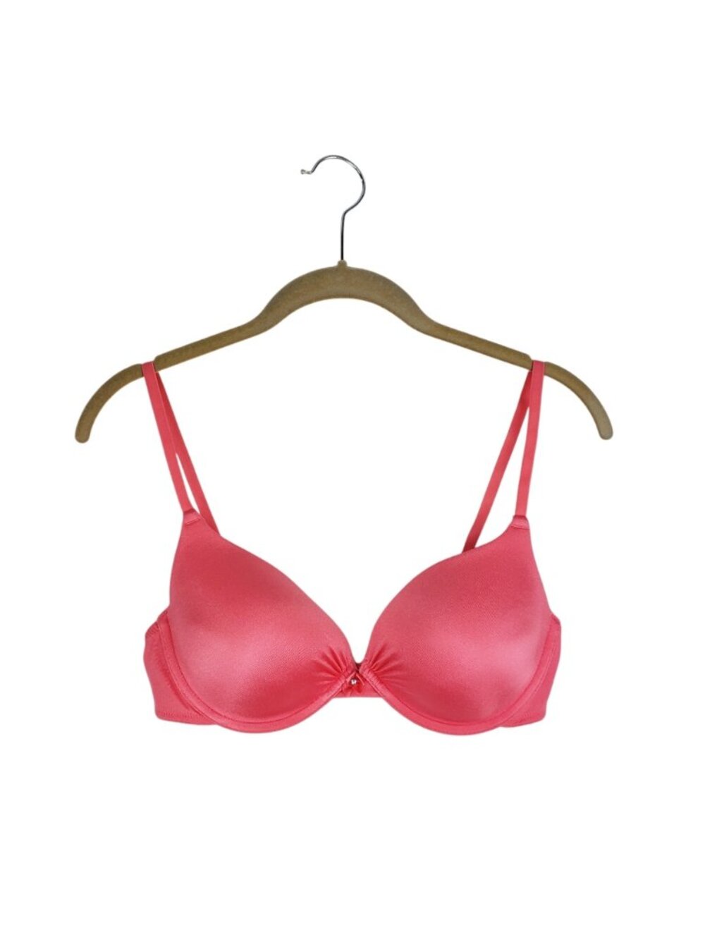 Vintage Vassarette Add A Size Push Up Underwire Bra 75-334 Coral Pink Womens 36C